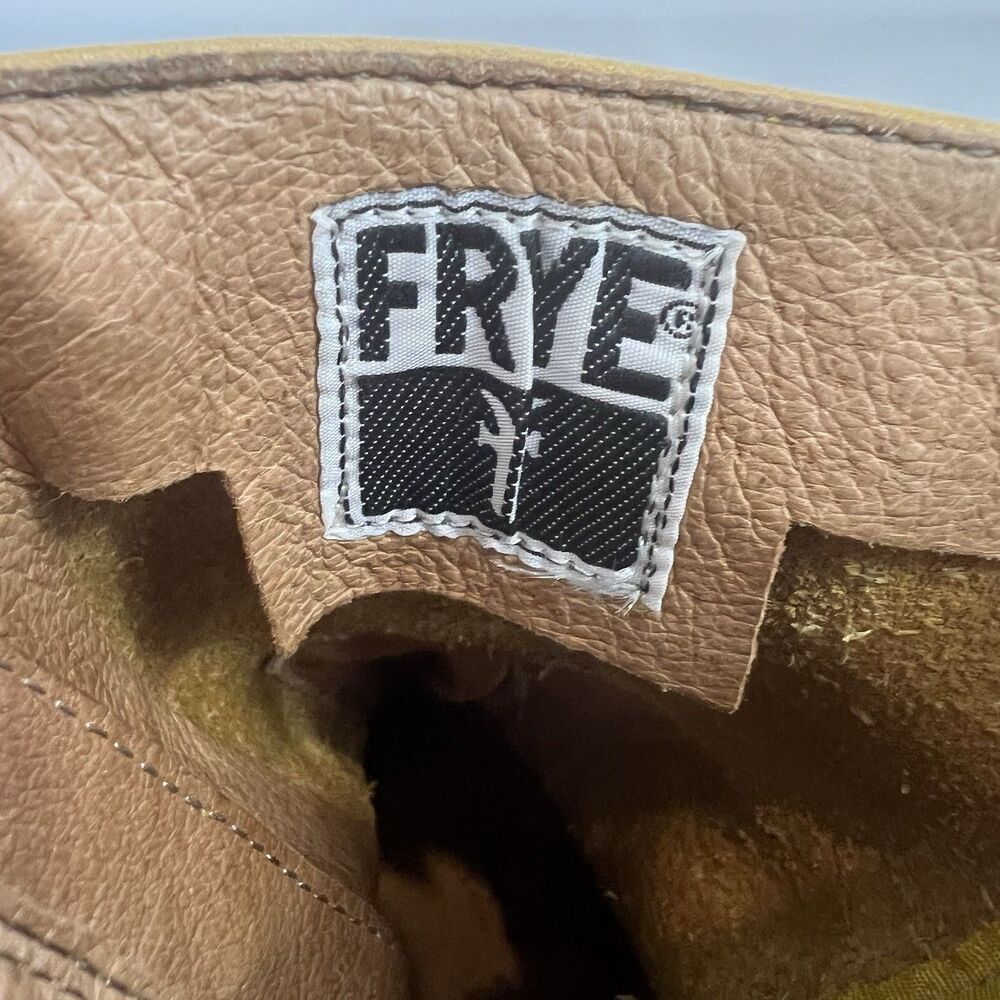 Frye Villager Platform Boots Size 9 Banana Yellow Leather Vintage Y2K 77320 - Picture 8 of 8